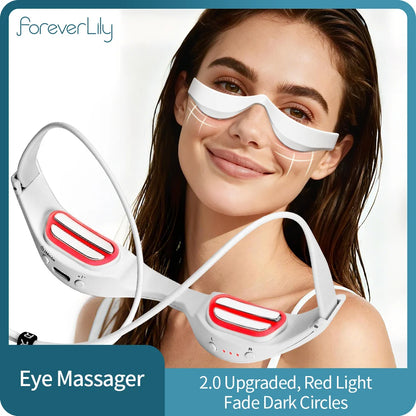 New 3D Eyes Massager Electric Eye Massage Glasses EMS Red Light Eye Care Lighten Dark Circles Eye Relax Massager
